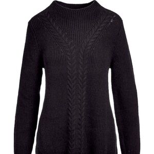 Talbots Wool Blend Ribbed Cable Tunic Sweater